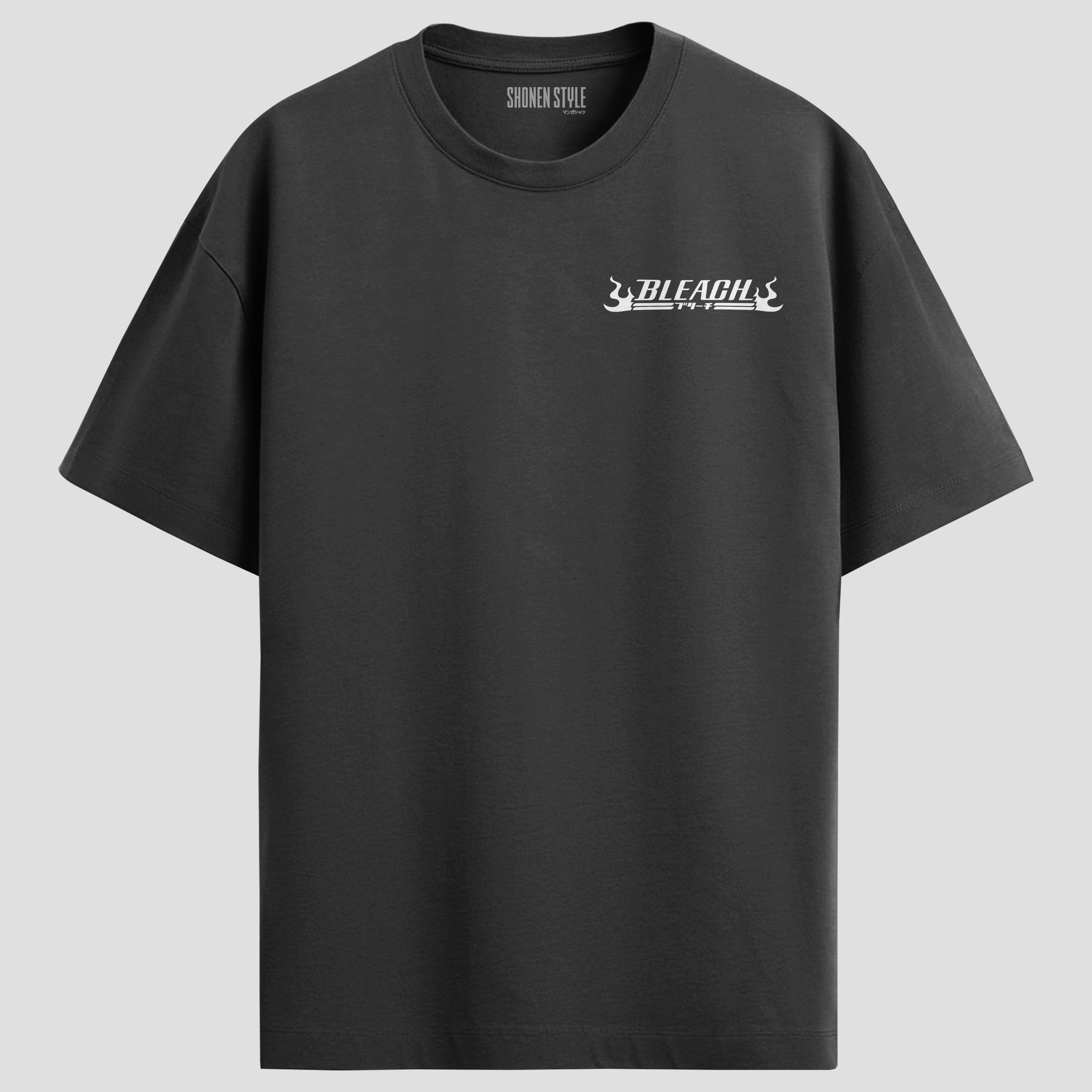 Camiseta Preta Bleach Oversized - Sosuke Aizen