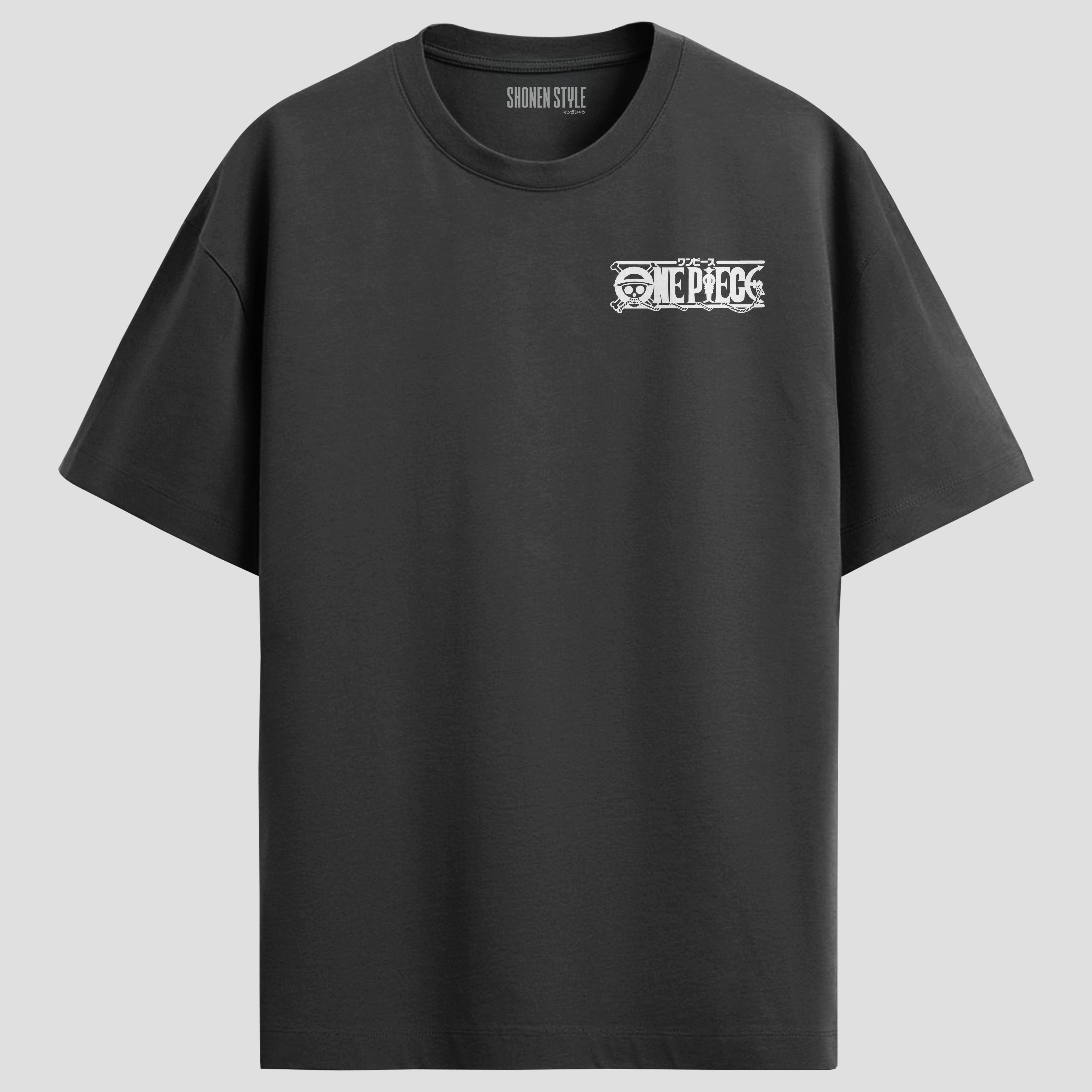Camiseta Preta One Piece Oversized - Doflamingo