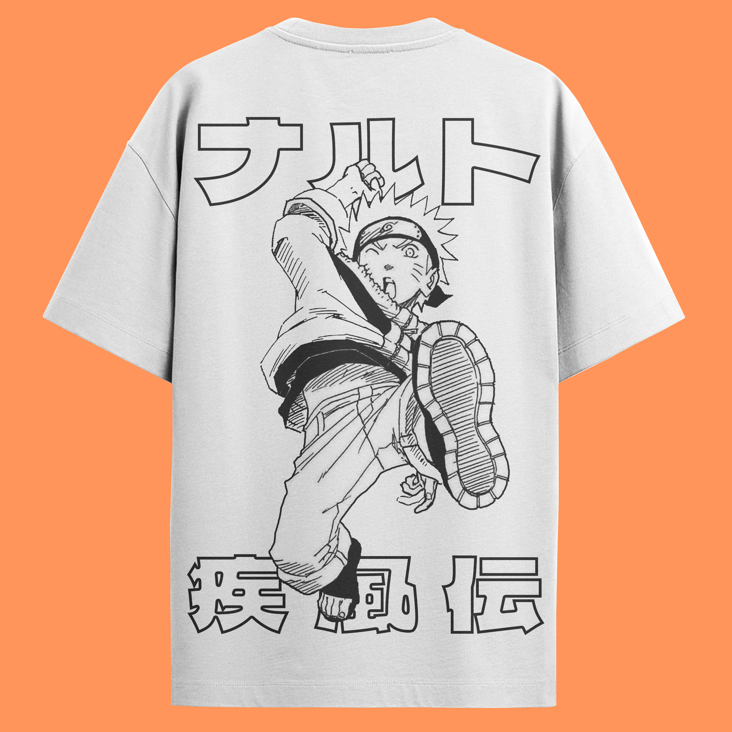 Camiseta Básica Naruto - Naruto Uzumaki - Branca