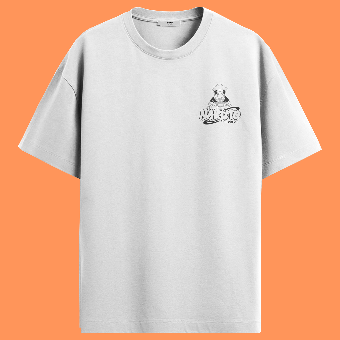 Camiseta Básica Naruto - Naruto Uzumaki - Branca