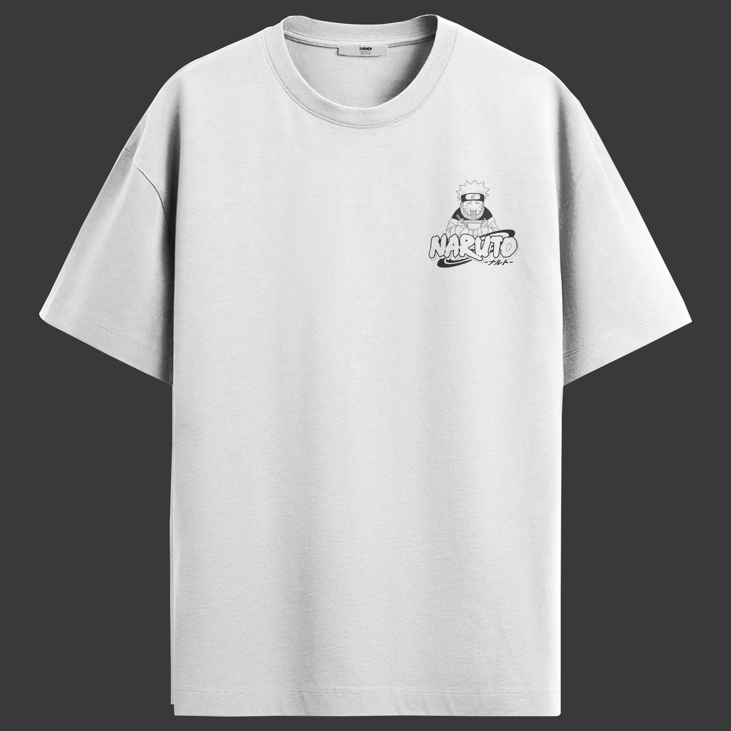 Camiseta Oversized Naruto - Naruto Uzumaki - Branca