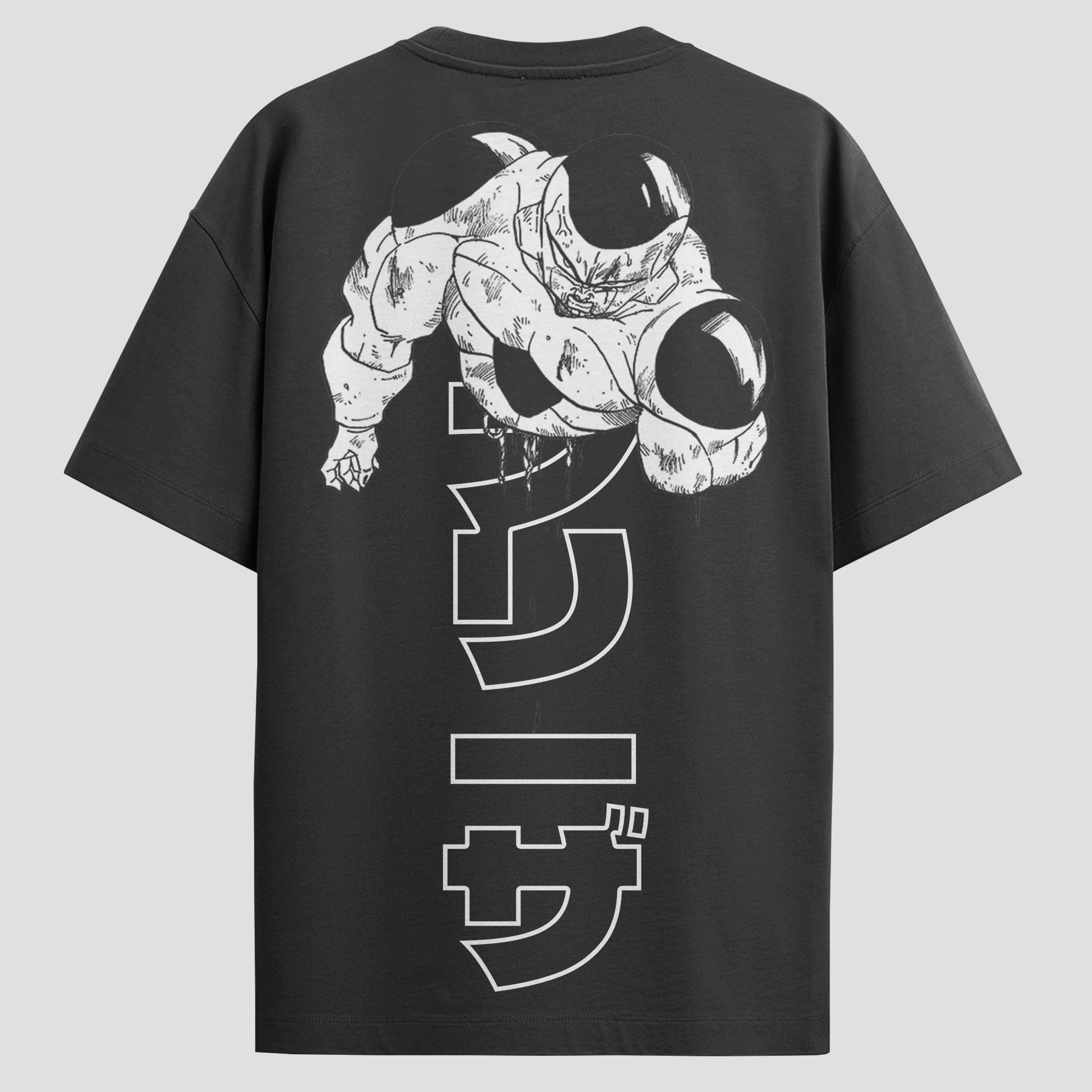 Camiseta Preta Dragon Ball Oversized - Freeza