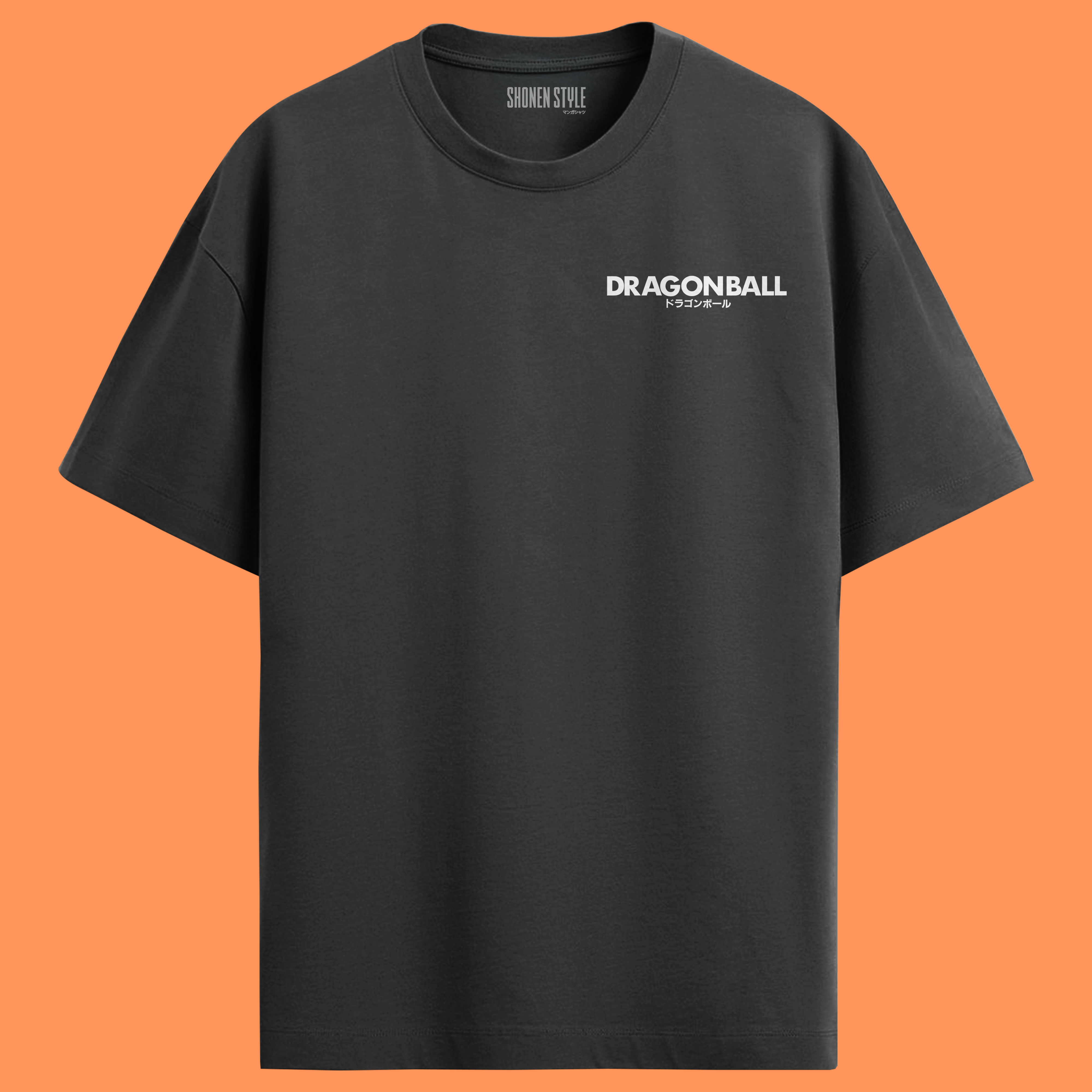 Camiseta Preta Dragon Ball Oversized - Son Goku