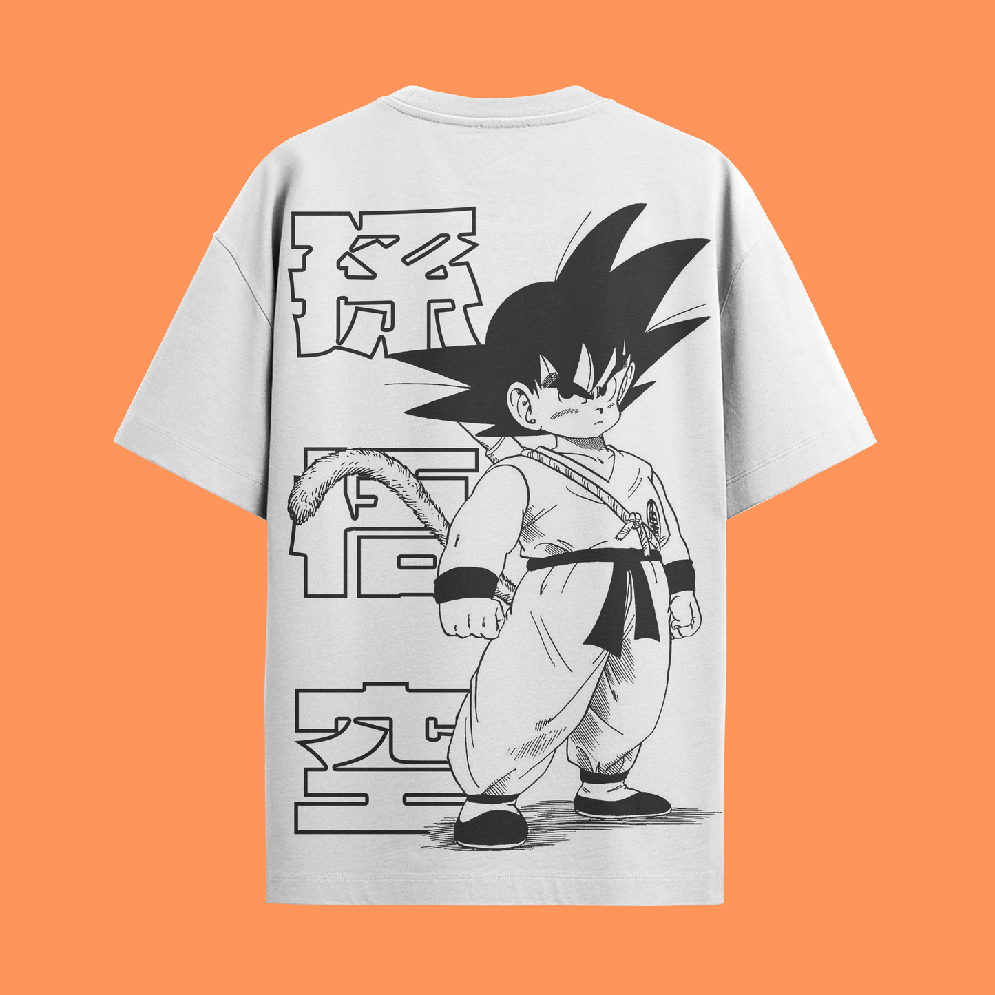 Camiseta Básica Dragon Ball - Son Goku - Branca