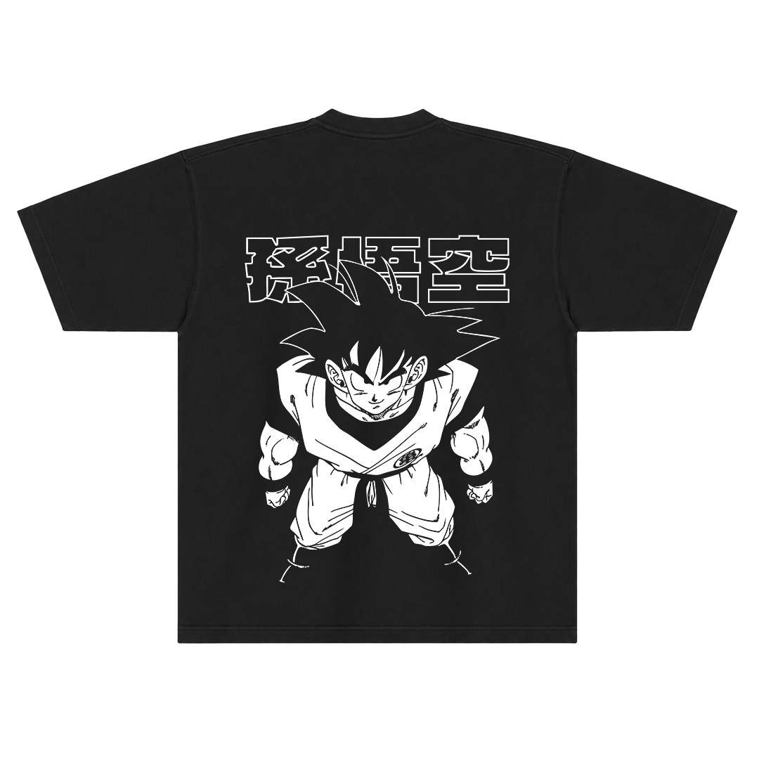 Camiseta Oversized Dragon Ball - Son Goku - Preta