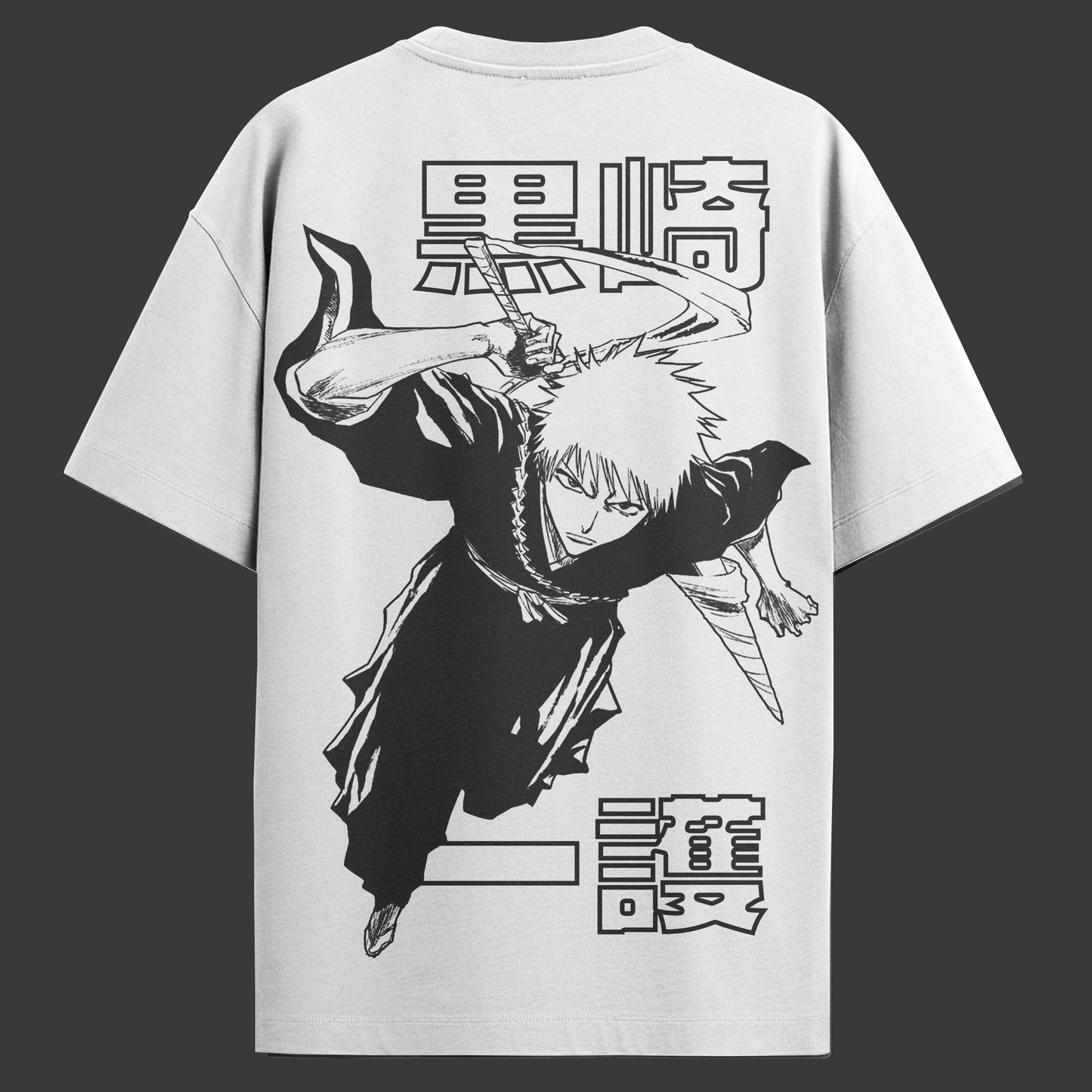 Camiseta Oversized Bleach - Ichigo Kurosaki - Branca