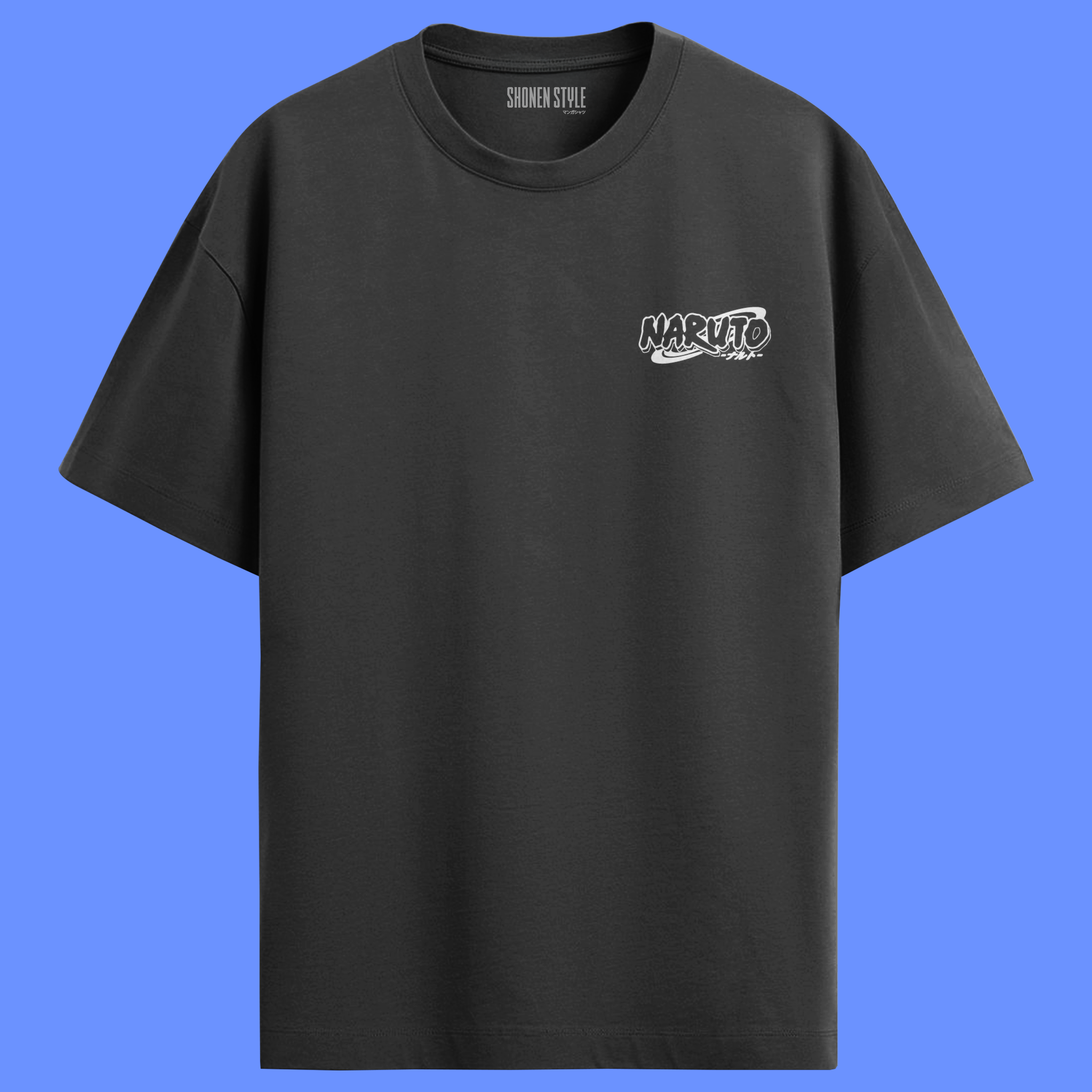 Camiseta Preta Naruto Oversized - Itachi Uchiha