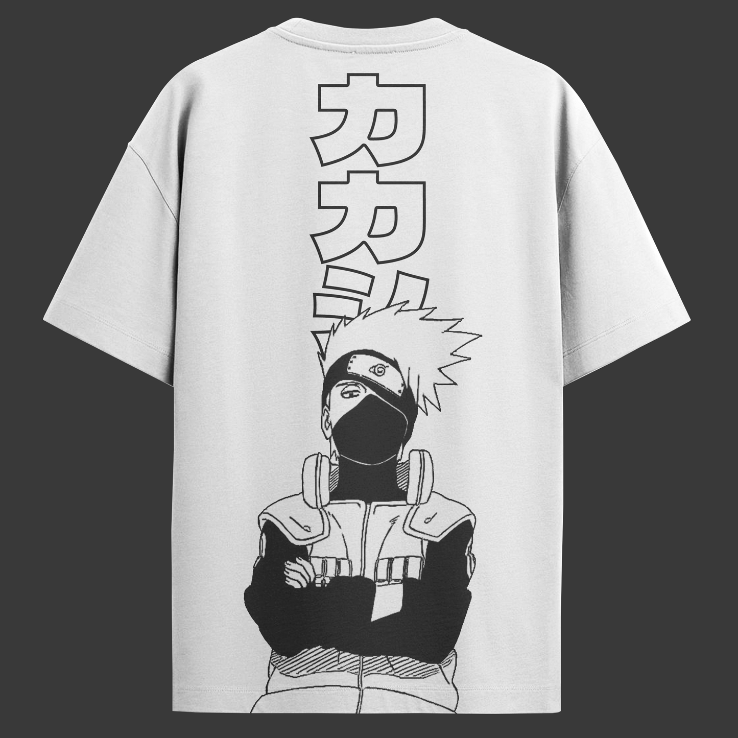 Camiseta Oversized Naruto - Kakashi Hatake - Branca