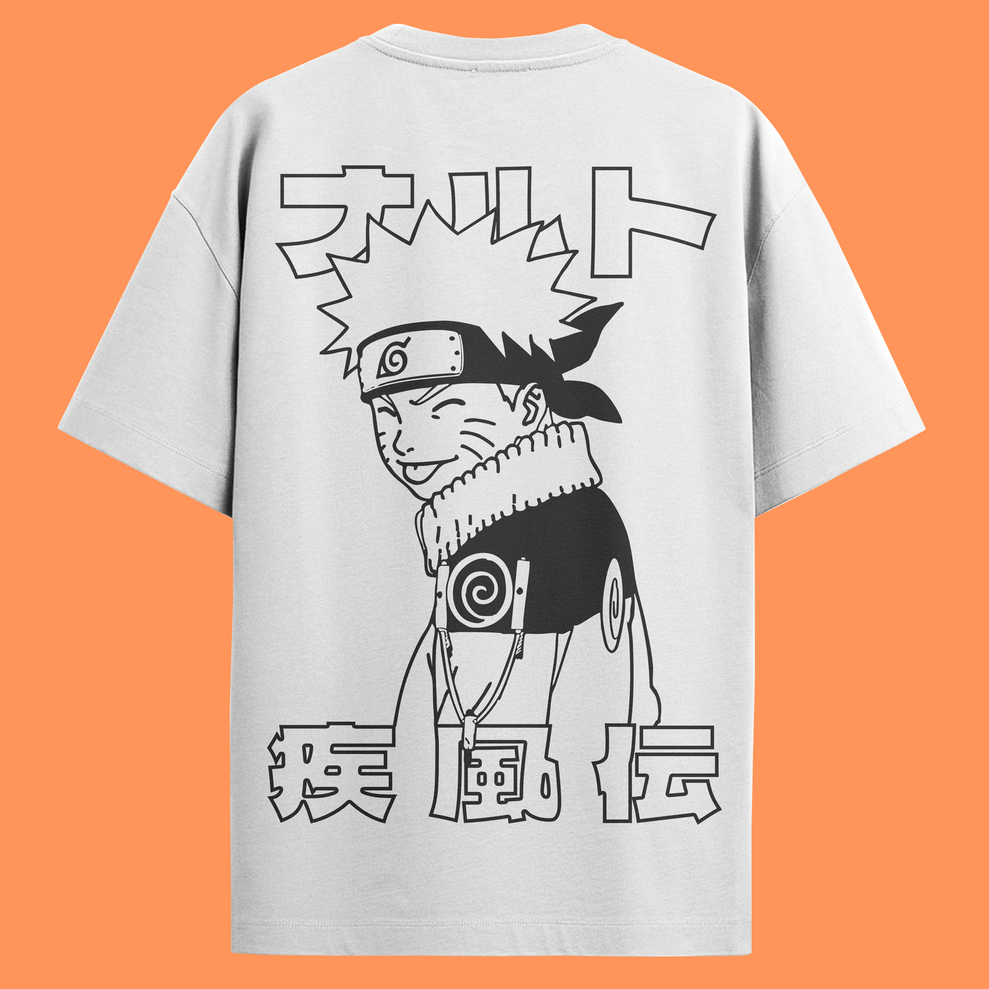 Camiseta Básica Naruto - Naruto Uzumaki - Branca