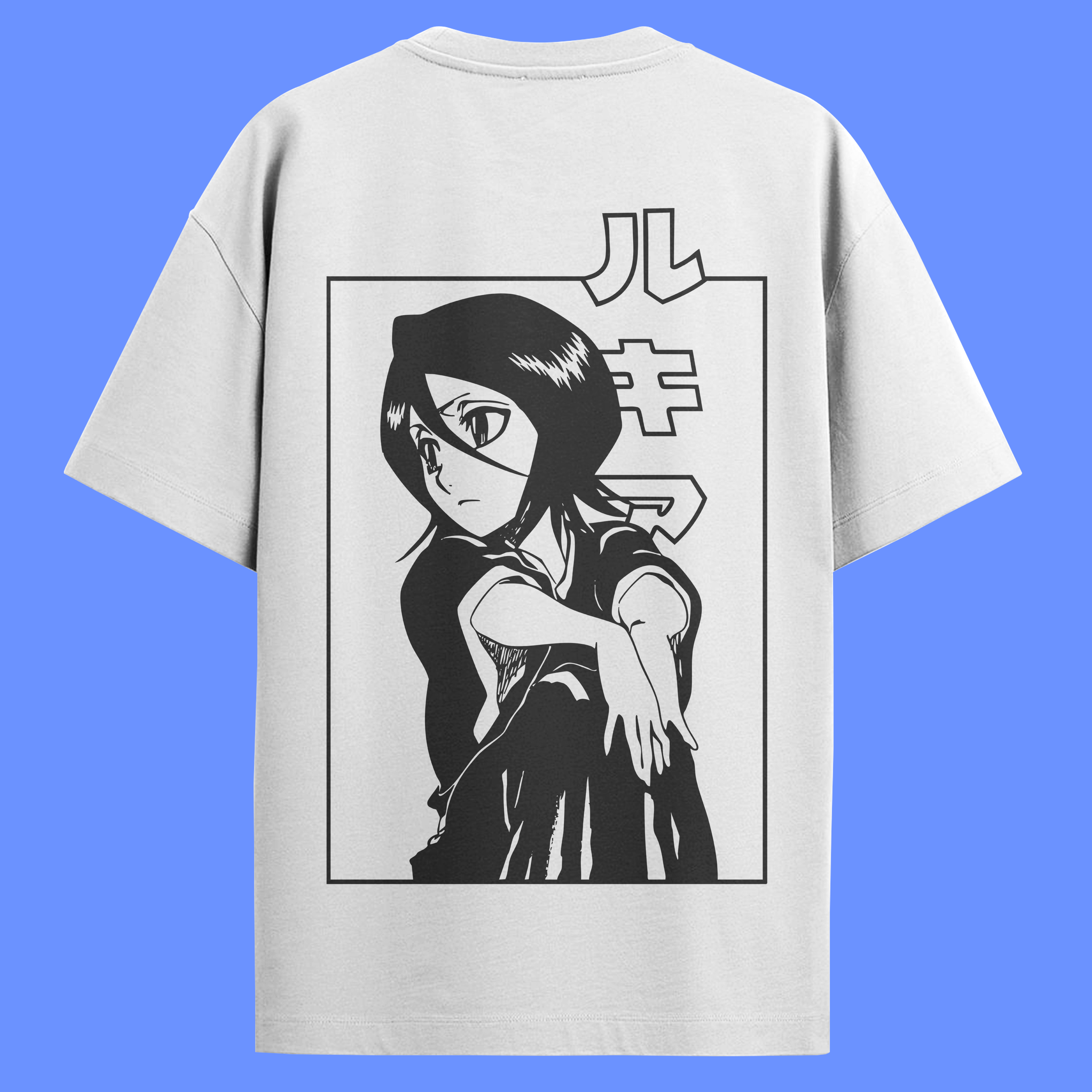Camiseta Branca Bleach Oversized - Rukia Kuchiki