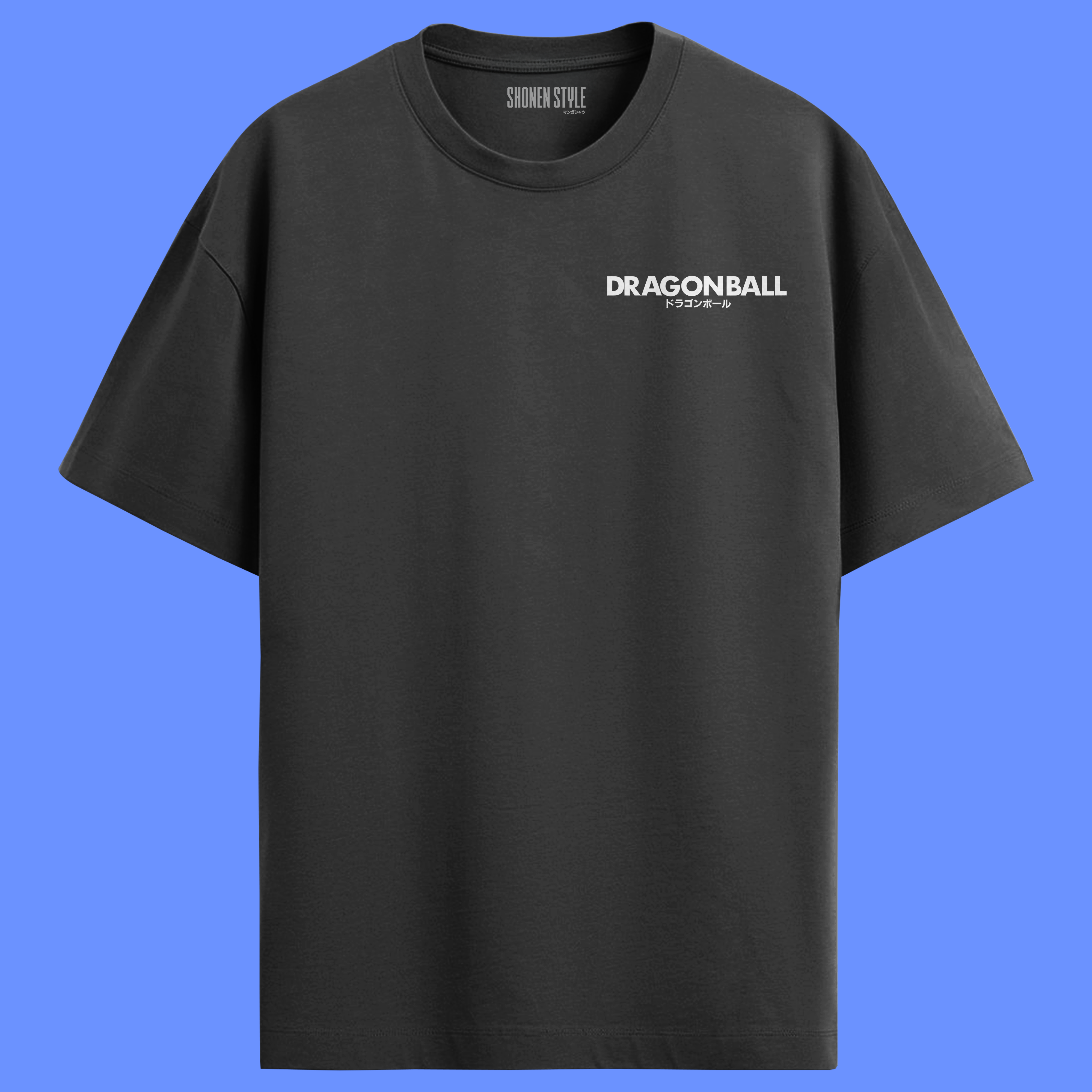 Camiseta Preta Dragon Ball Oversized - Vegeta