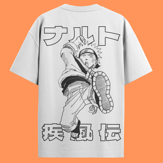 Camiseta Básica Naruto - Naruto Uzumaki - Branca