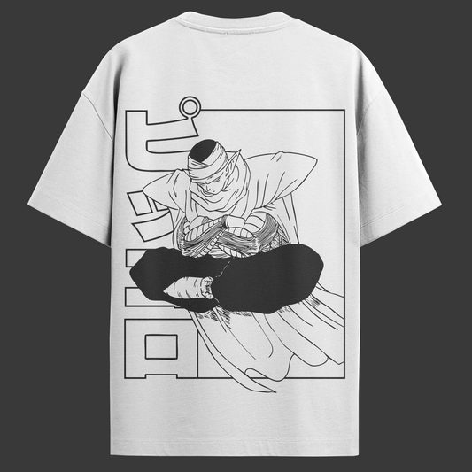 Camiseta Oversized Dragon Ball - Piccolo - Branca