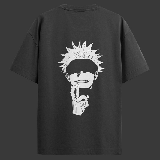 Camisa Noir Oversized Jujutsu Kaisen- Satoru Gojo