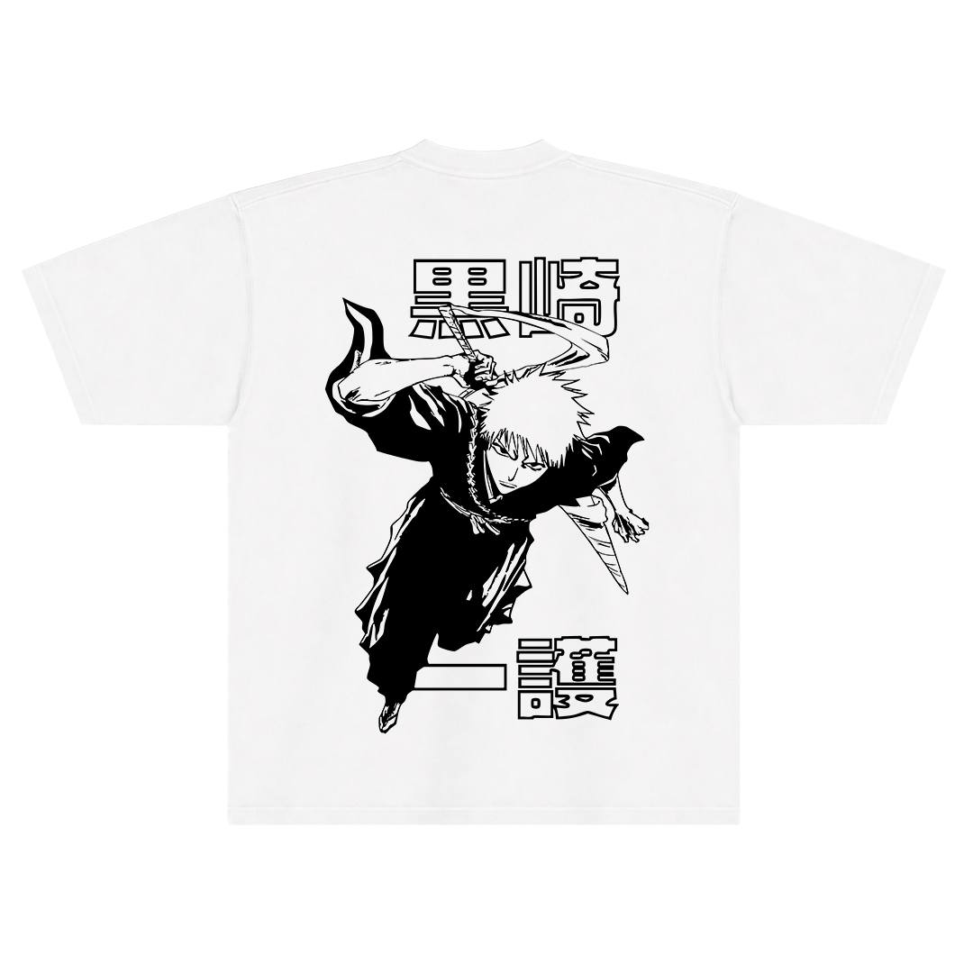 Camiseta Oversized Bleach - Ichigo Kurosaki - Branca