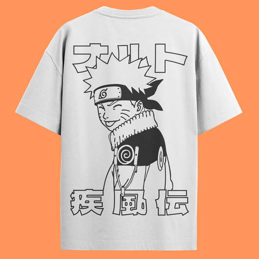 Camiseta Básica Naruto - Naruto Uzumaki - Branca