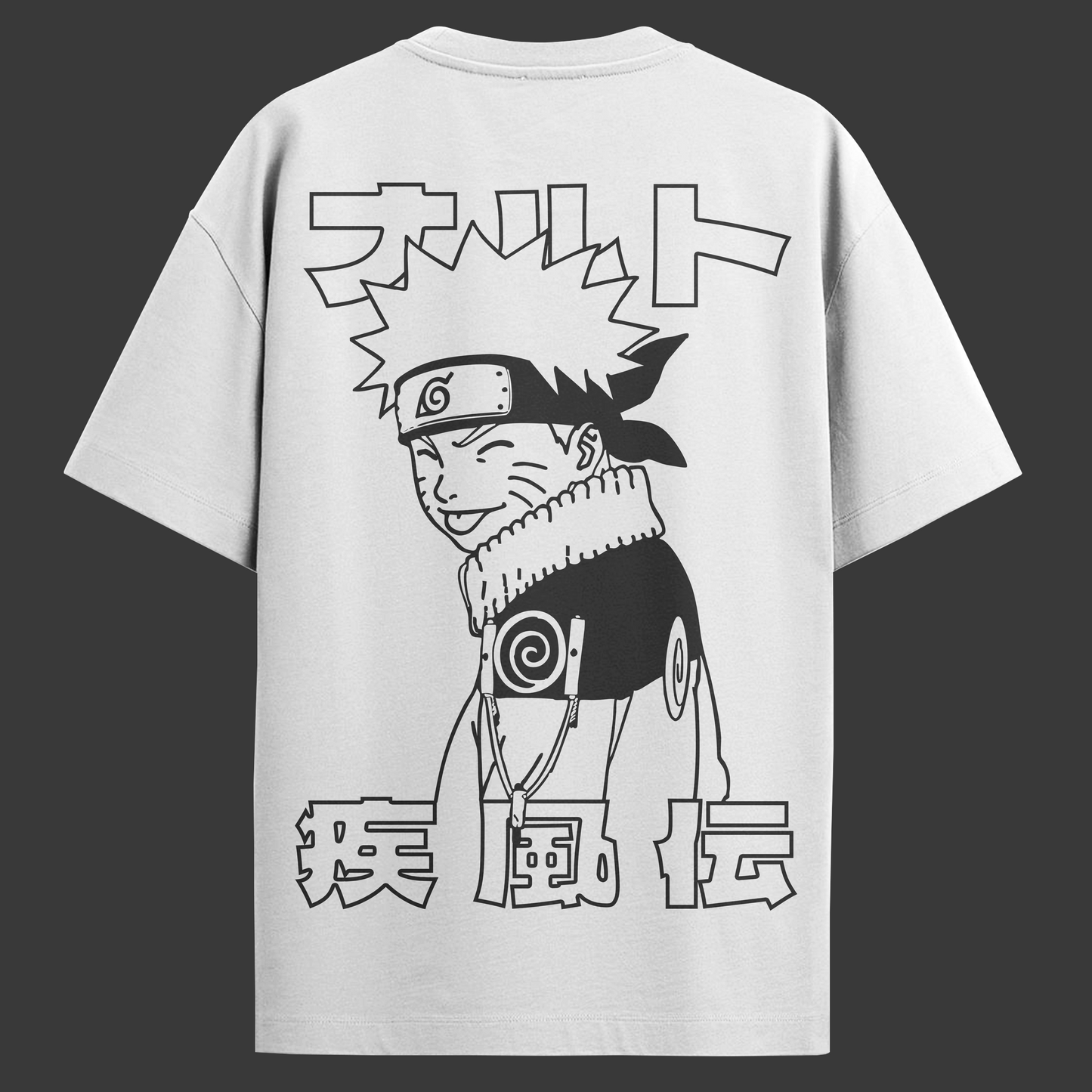 Camiseta Oversized Naruto - Naruto Uzumaki - Branca