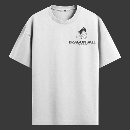 Camiseta Oversized Dragon Ball - Son Goku - Branca