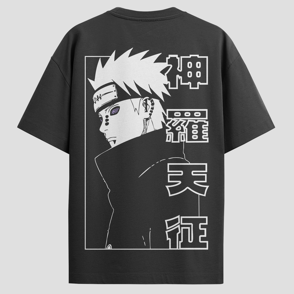 Camiseta Preta Naruto Oversized - Pain