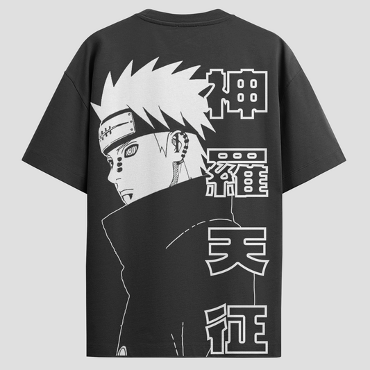 Camiseta Oversized Naruto - Pain - Preta