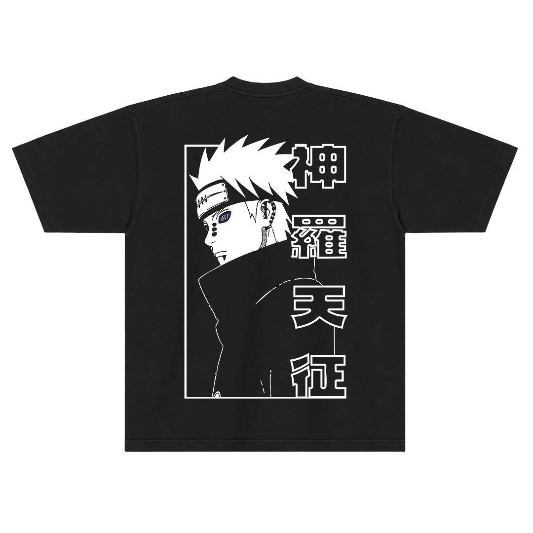 Camiseta Oversized Naruto - Pain - Preta