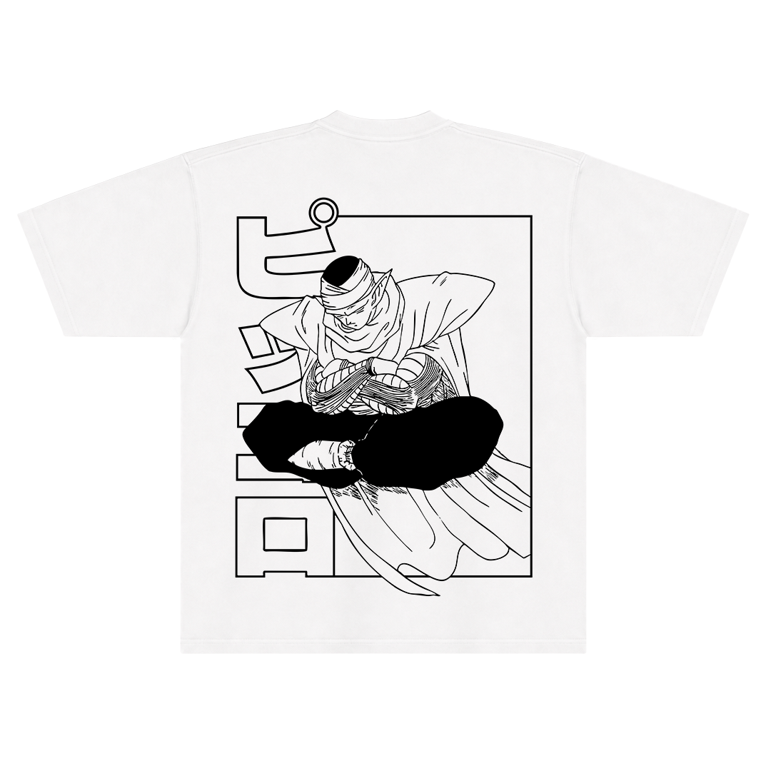 Camiseta Oversized Dragon Ball - Piccolo - Branca
