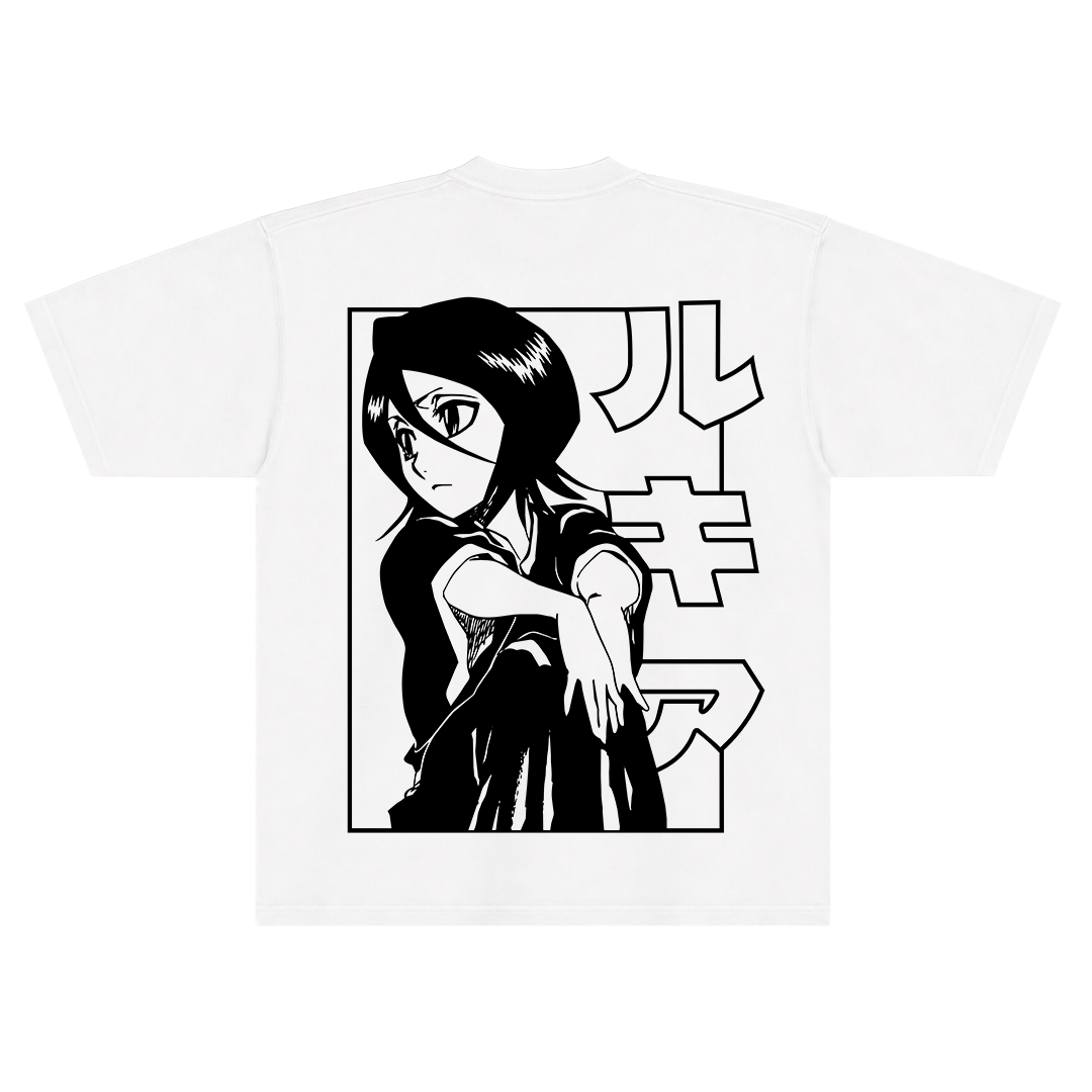 Camiseta Oversized Bleach - Rukia Kuchiki - Branca