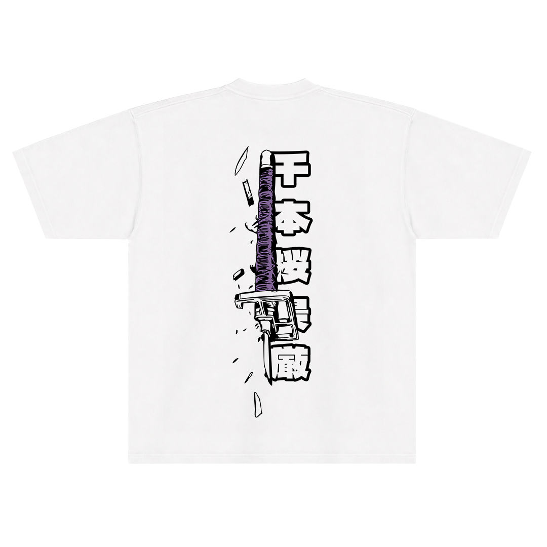 Camiseta Oversized Bleach – Senbonzakura - Branca