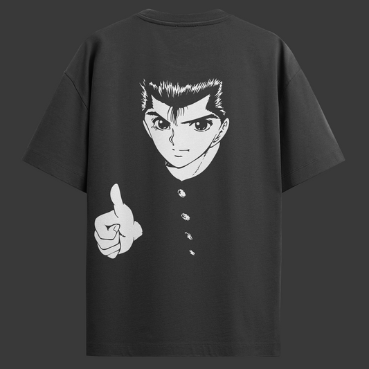 Camisa Noir Oversized Yu Yu Hakusho- Yusuke Urameshi